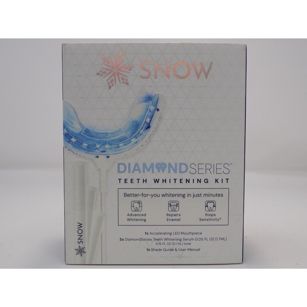 SNOW Diamond Series Teeth Whitening Kit LED Mouthpiece 75 TREATMENTS Exp 03/2027